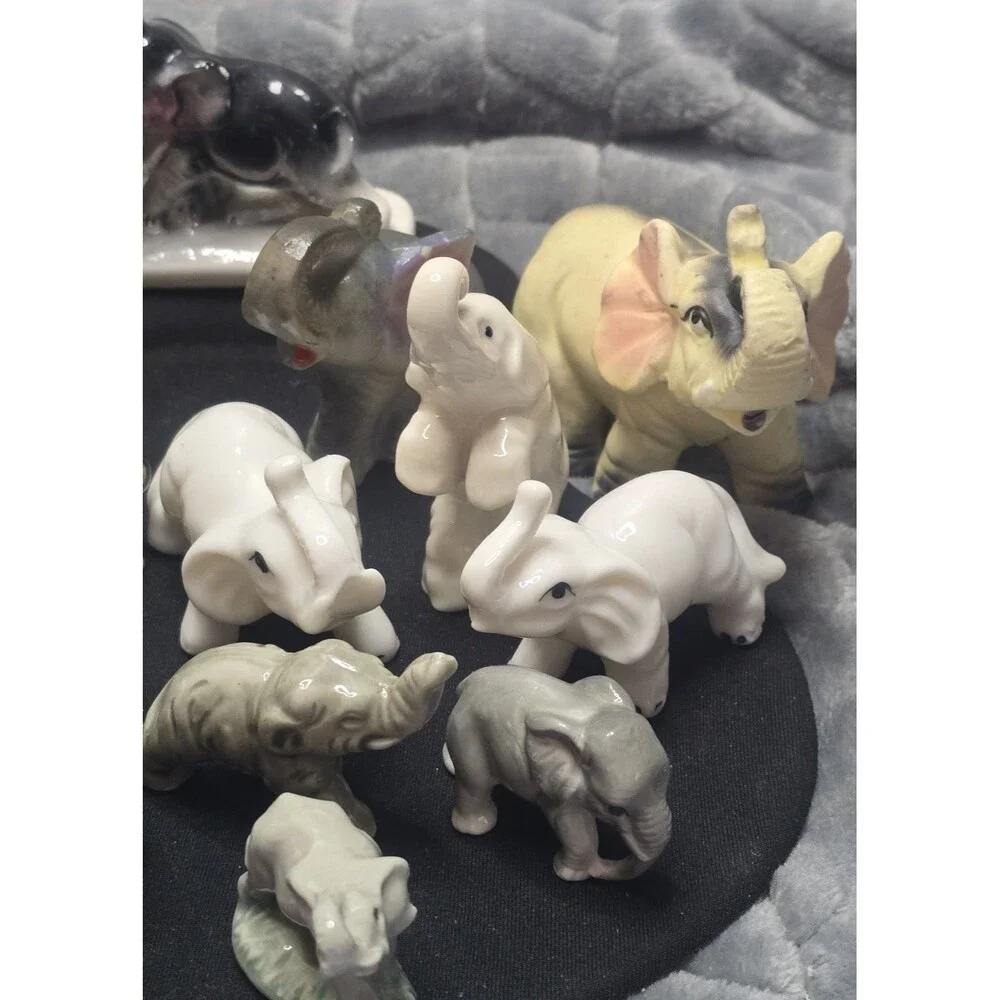 Lot Of 17 Vtg Miniature Elephant Figurines .5-3